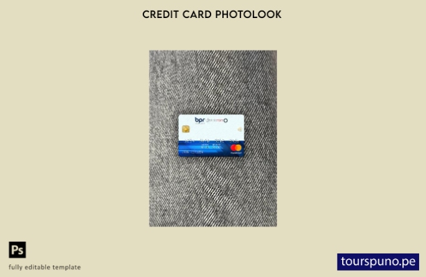 listo para imprimir plantilla frontal de aspecto fotográfico de mastercard de 93